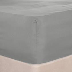 Brentfords Plain Microfibre Super Bed Sheet Grey (200x183cm)