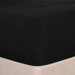 Brentfords Plain Microfibre Soft Bed Sheet Black (190x91cm)