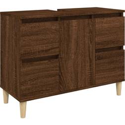 vidaXL Sink Cabinet Brown Oak Engineered Wood