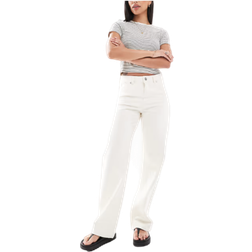 Bershka Jeans Med Lige Brede Ben - Hvide