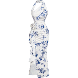 Shein Floral Print Dress - Blue/White
