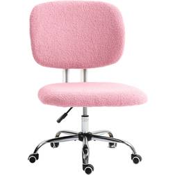 Vinsetto Fluffy Home with Adjustable Height - Pink Office Chair 90cm