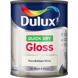 Dulux Quick Dry Gloss Paint For Wood And Metal 750 ml Pure Brilliant White White