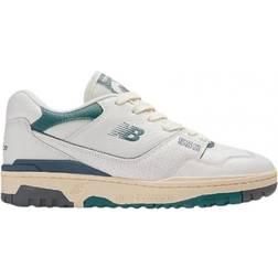 New Balance Unisex 550 in White/Green/Beige Leather