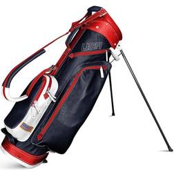 Sun Mountain Leather Stand Bag Navy/White/Red