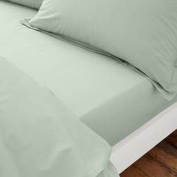 The Edited Life Organic Cotton Fitted Sage Bed Sheet Green (200x180cm)