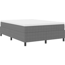 vidaXL Box Spring Seng Lysegrå 160x200 cm Corduroy Stof Sengeramme 160x200cm