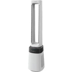 GoodHome White Digital Remote Controlled Multifunctional Bladeless Fan 105.6 x 25.5 cm