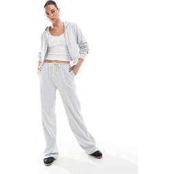 Pull&Bear Wide Leg Jogger Co-Ord - Grey Marl