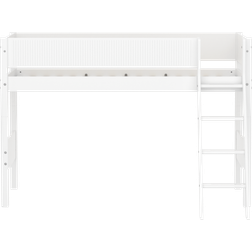 FLEXA White Mellemhøj Seng Skrå Stige 90 x 200 cm Hvid