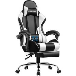 GTPLAYER Chaise Gaming Repose Pieds Rétractable
