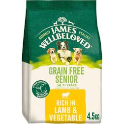 James Wellbeloved 4.5kg Grain Free 7+ Years Senior Dry Dog Food Lamb & Vegetable