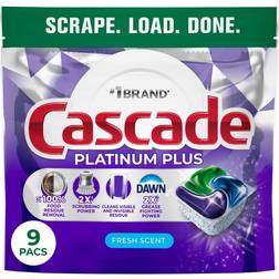 Cascade Platinum Plus Action Pacs Fresh Scent Dishwasher Detergent