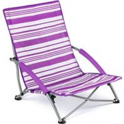 Trail Outdoor Leisure Low Folding Chair Purple Stripe