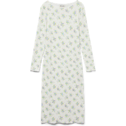 Vero Moda Julia Midi Kjole - Snow White/Airy Blue