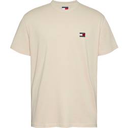 Tommy Jeans Regular Fit Left Chest Badge T-Shirt - Off White