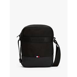 Tommy Hilfiger Metal Logo Travel Crossbody Reporter Bag - Black
