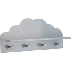 Atmosphera Szary Wieszak Ścienny Cloud Z Półką