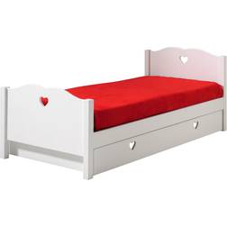 Vipack Cama Nido 90x200 cm Madera Lacada Blanca Corazón