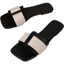 Shein Women's Summer Outer Wear, Fashionable And Trendy, Versatile Women's Slippers, Girls' Flat Slippers, Color Matching, Simple And Fashionable Flat Slipp