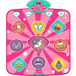 Kusntin Unicorn Dance Mat Rosa Dansmatta Med LED-Lampor