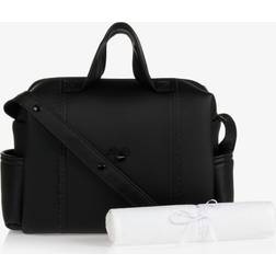 Uzturre Black Faux Leather Changing Bag 41 cm