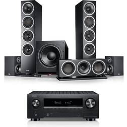 Teufel Theater 500 Surround Denon X3800H Regallautsprecher Receiver Schwarz
