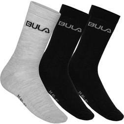 Bula 3-Pakk Wool Socks - Black