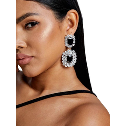 Shein Cubic Zirconia Geometric Drop Earrings