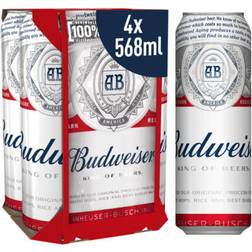 Budweiser Lager Beer 4 Pack Cans