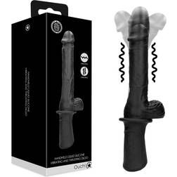 Ouch! Hand Held Liquid Silicone Vibrating Thrusting Sex Machine Black