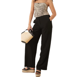 ASOS DESIGN Relaxed Straight Leg Trousers - Black