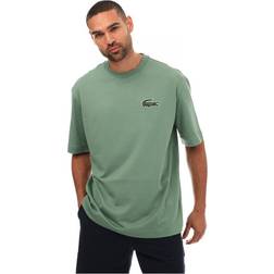 Lacoste Men's Loose Fit Large Crocodile Organic T-Shirt - Green