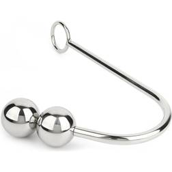 Mr. Steel Anal Hook Double Balls 40+40mm Silver
