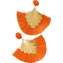 Shein Fan Tassel Earrings