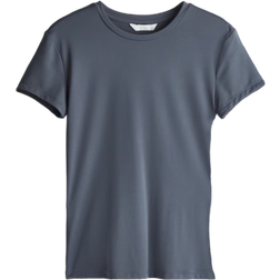 H&M Ladies Grey Fitted microfibre T-shirt