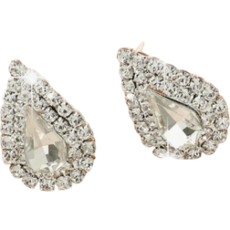Shein Retro Tear Drop Crystal Rhinestone Earring Stud for Women Pair