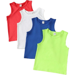 Shein Young Boy pcs Round Neck Solid Color Casual Vest Set
