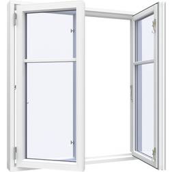 Sparvinduer BH0204 Træ Sidehængt vindue Vindue med 2-lags glas 68x52cm