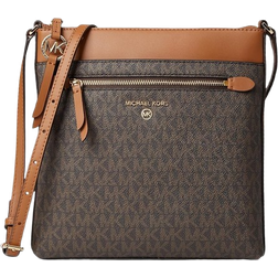 Michael Kors Signature Jet Set Small North South Flat Crossbody Bag