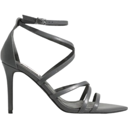 Nelly Strappy Pointy Heel High heels Grå