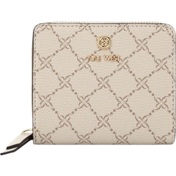 Nine West Lockup Zip Around Wallet - Mushroom Logo Milk