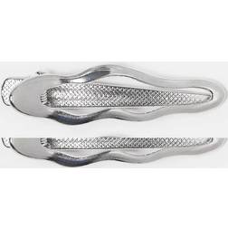 Pieces Silverfärgade Stora Hårspännen Med Vågig Design 2-pack