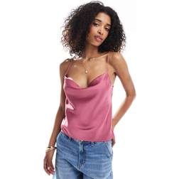 Stradivarius Satin Cami Top - Nude Pink