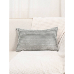 Shein 1pc Corduroy Pillowcase Or Lumbar Pillowcase Hovedpudebetræk Grå (50x30cm)