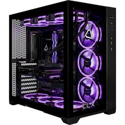 CLX Set Gaming Desktop Intel Core i9 14900KF 64GB DDR5 2TB NVMe M.2 SSD, 6TB HDD - Black