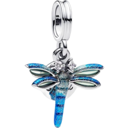 Pandora Dragonfly Double Dangle Charm - Silver