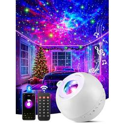 PIKOY Galaxy Projector 15 Colors 15 White Noise Bluetooth Dimmable Kids Night Light