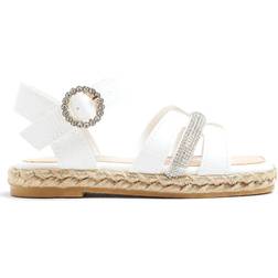 River Island Espadrille Diamante Sandals - White