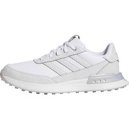 adidas S2G 25 Leather Spikeless Golfsko - Cloud White/Silver Metallic